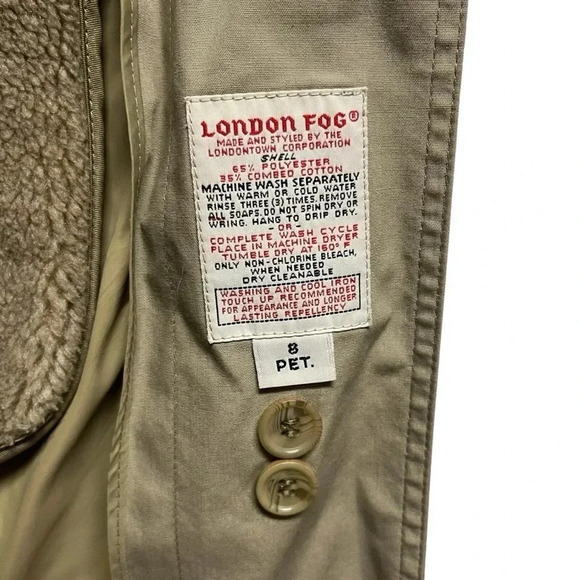 London Fog Vintage Beige Trench Coat - Picture 5 of 7